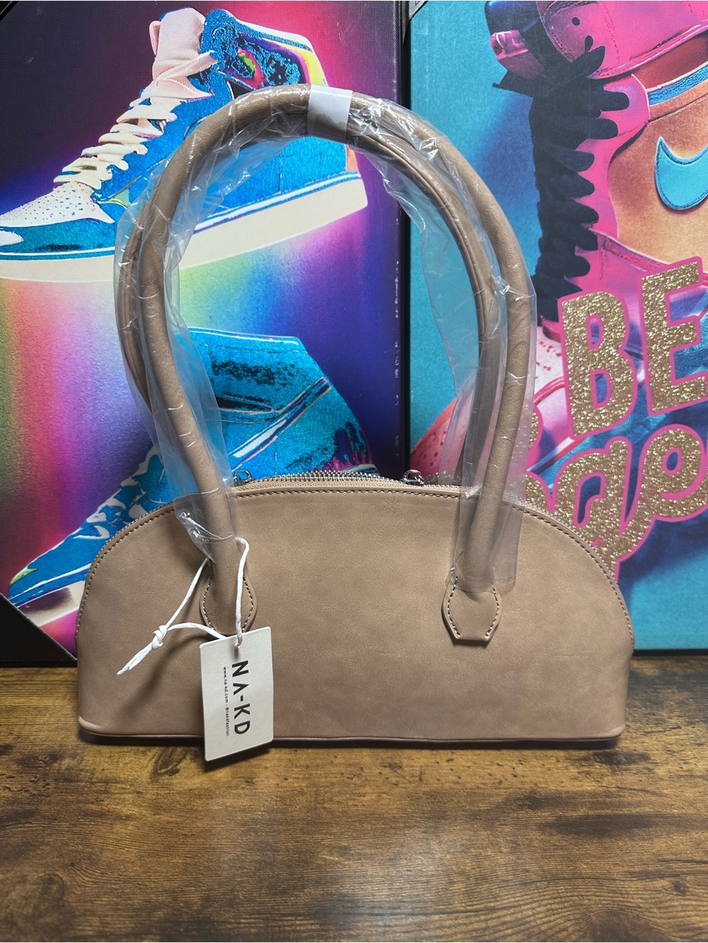 NA-KD Rounded Bowling Bag Brown